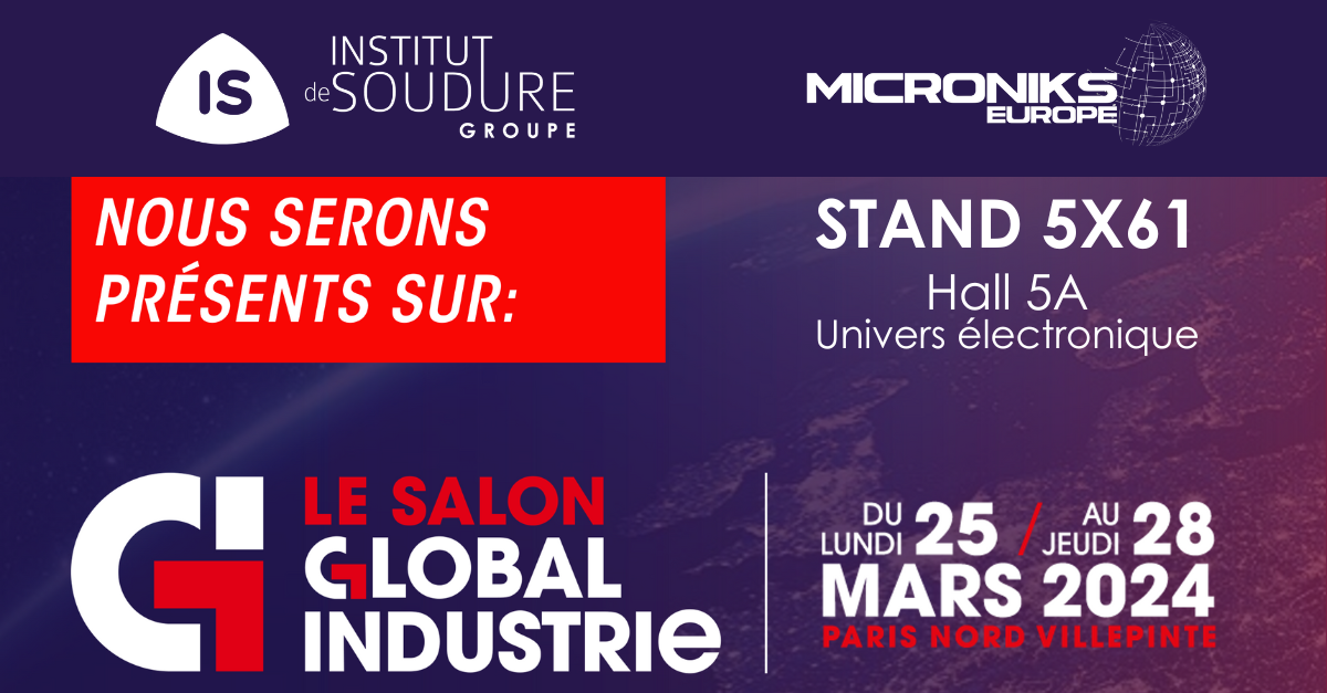 Le Groupe sera présent au salon Global Industrie 25-28 mars 2024. Stand 5X61, hall 5A