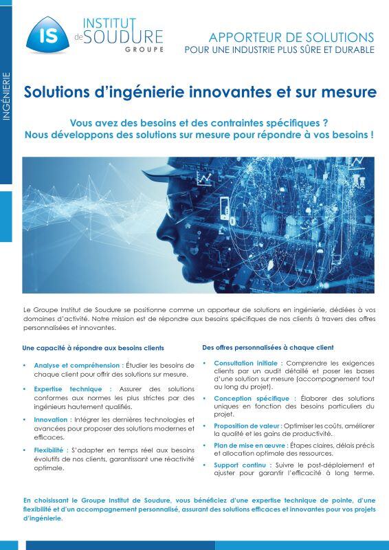 Recto de la plaquette Solutions d